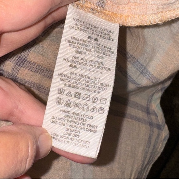 beachlunchlounge Plaid Shirt Woman L Red Elliot Button Up Long Sleeve - Picture 10 of 15